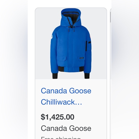 Canada Goose Blue PBI Chilliwack Bomber Small - Picture 7 of 7